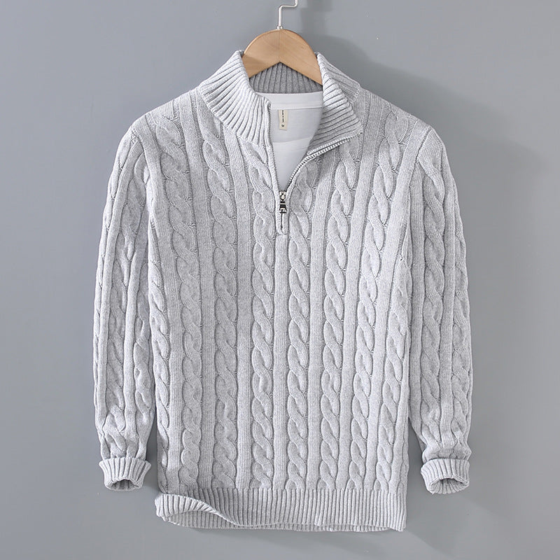 Harrison Knitwear | Men's Quarter-Zip Pullover Sweater