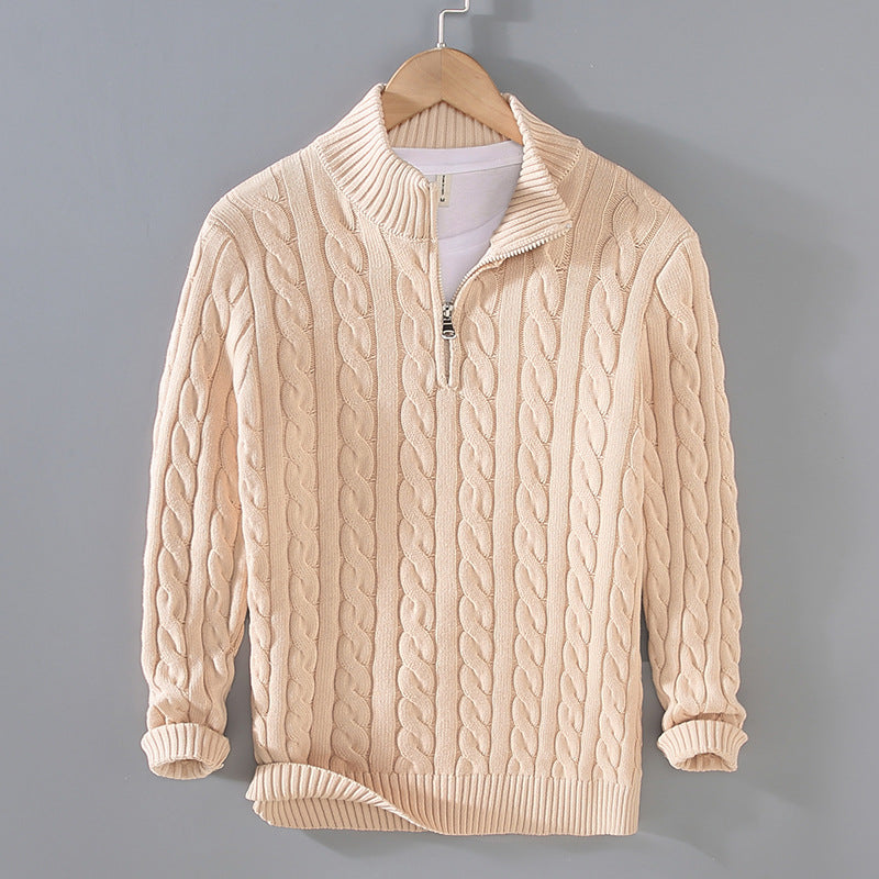 Harrison Knitwear | Men's Quarter-Zip Pullover Sweater
